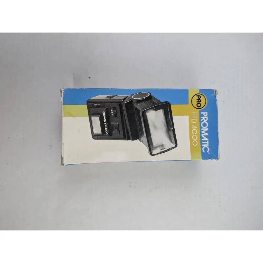 Promatic FTD 4000 Flash w/ Box Manual Vintage Camera Speedlite Untested